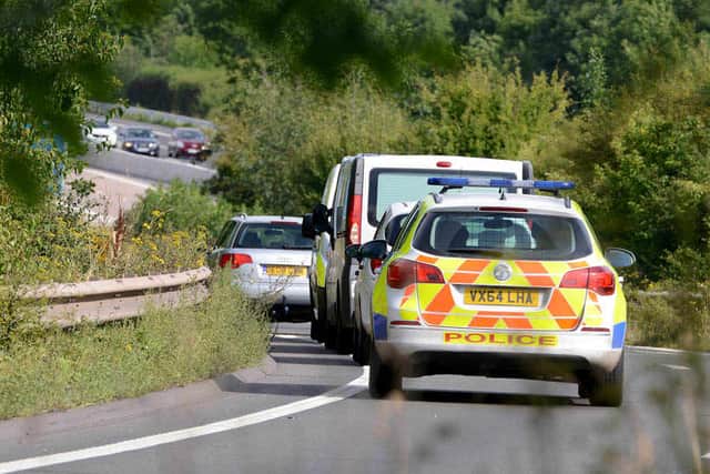 Police at the scene after the grim discovery was made