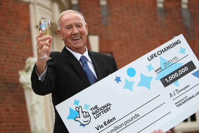 Vic Eden and his £1m cheque