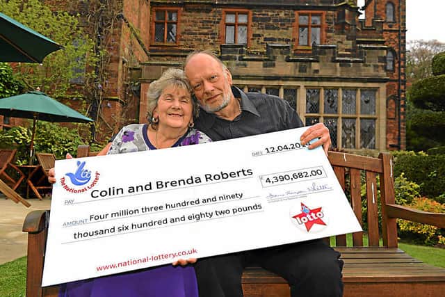 Colin and Brenda Rogers celebrate their win