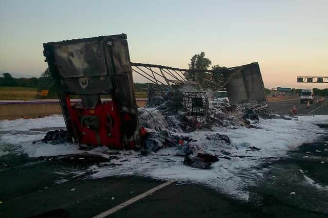 The aftermath of the fire