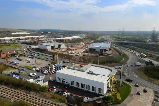 View over the new development near the Orbital Retail Park, Cannock