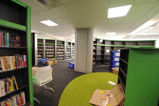 The new library features a modern layout