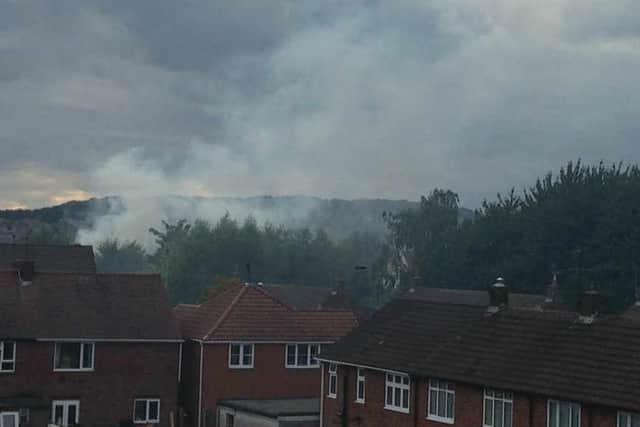 Smoke bellowing into the sky in Wordsley Photo: @jimmythefool