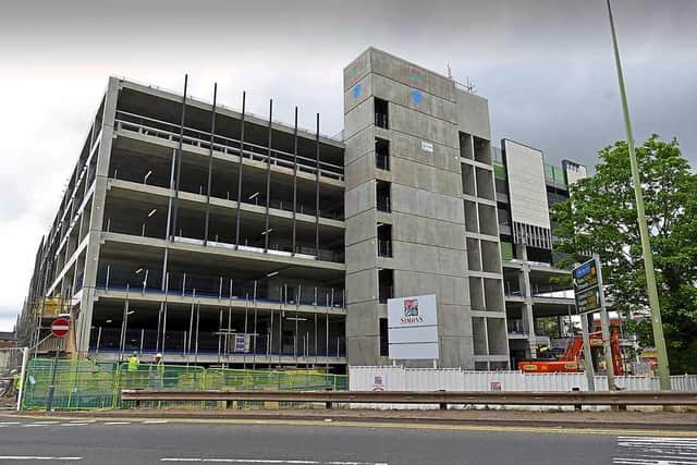 The car park in Stafford taking shape