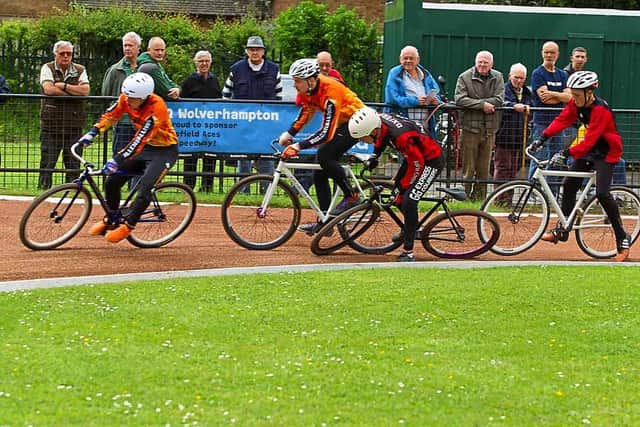 Ricki Johnson and world title contender Ben Mould turn on the power against Horspath. Pics: Paul Devine.