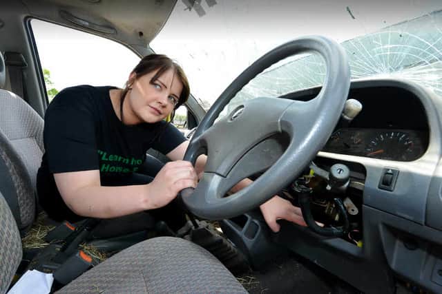 Bethany Davies in the Jeep they tried to take
