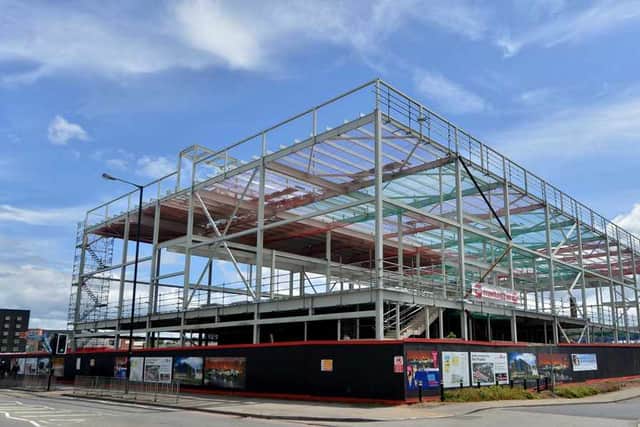 Construction work on the cinema