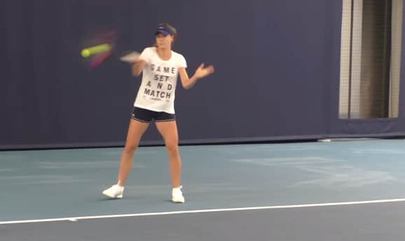 Alize Cornet in action