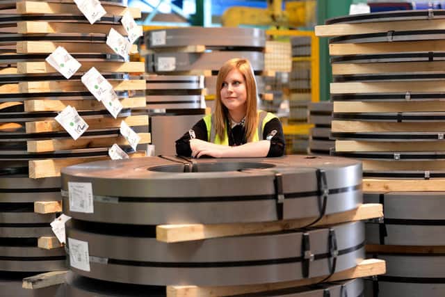 Former apprentice Sarah Cassar at Steel Processing (Midlands) Ltd
