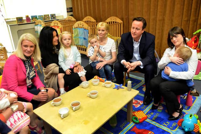 David Cameron visits Stepping Stone nursery in Heath Hayes