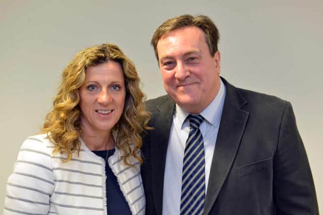 Sally Gunnell with our man Bob Kane.