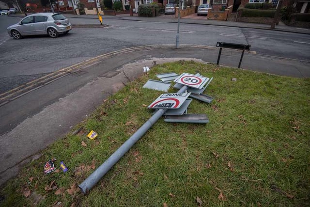 IN PICTURES: Driver smashes into garden wall after 100mph police chase ...