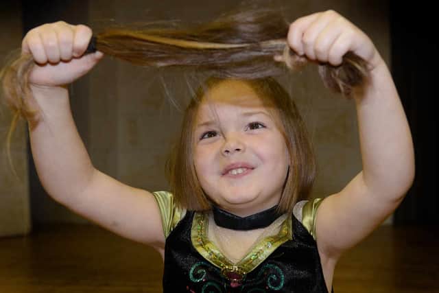 Bethany Smith-Harris, aged five, with her locks