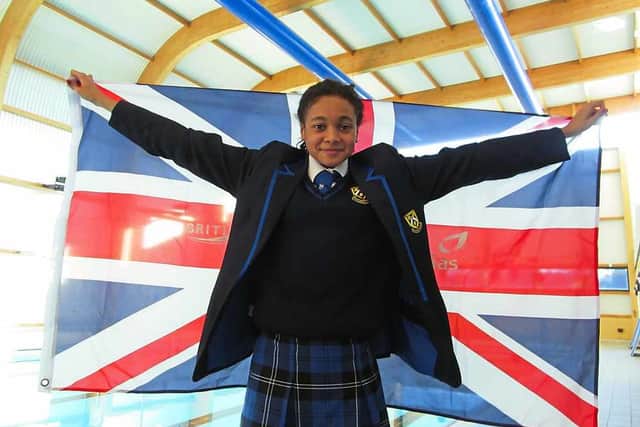 Alice Dearing flying the flag for Great Britain