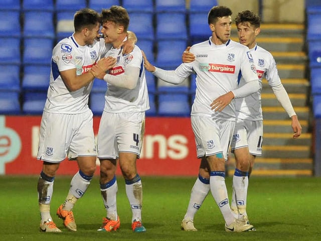 Max Power of Tranmere Rovers celebrates his goal - Photo mandatory by-line: Ste Jones/Pinnacle.