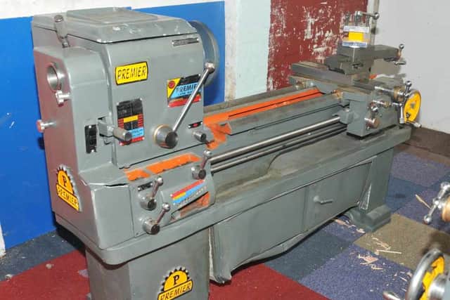 A metal lathe