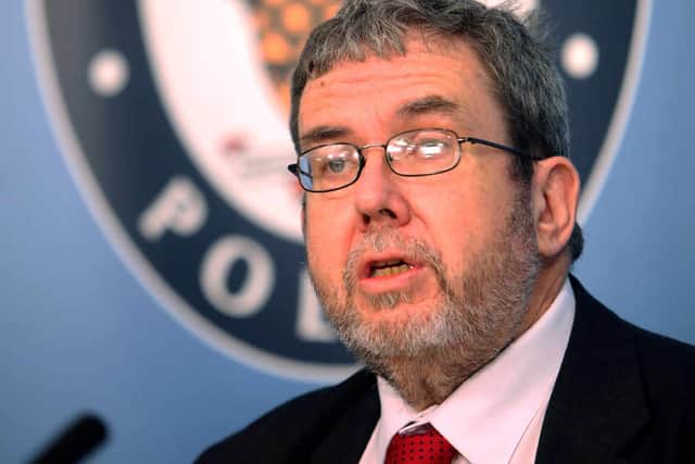 Bob Jones speaking at a press conference days after his election to the position of PCC in November 2012.
