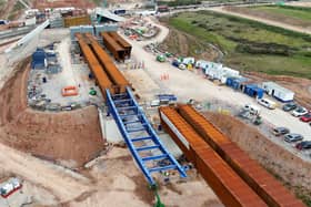 Engineers working on the West Midlands section of the HS2 network are getting ready to launch the second viaduct over the M6 near Chelmsley Wood. (Photo: HS2)