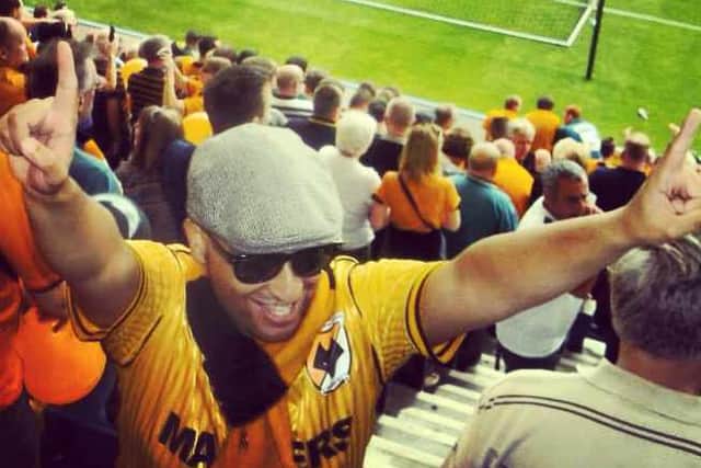 Adam at the Preston game