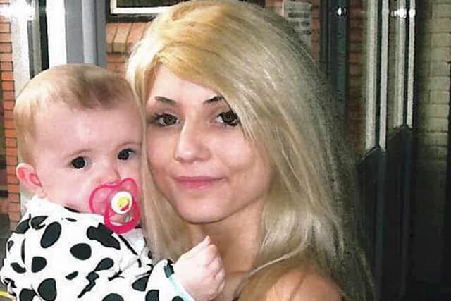 Stacey, wearing a blonde wig, and Lola