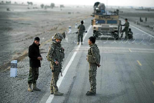 Major Andy Maclanahan with the Afghan National Army. Photos: Sergeant Dan Bardsley