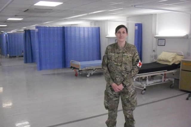 Life-saving – Cpl Emma Thomas, a nurse from the Royal Shrewsbury Hospital, on one of the wards at the Camp Bastion Hospital