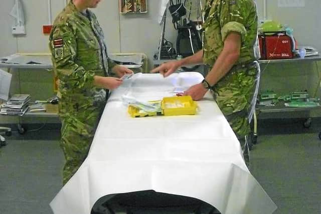 Lt Col Heather Tysall with Emergency Department consultant Lt Col Harvey Pynn