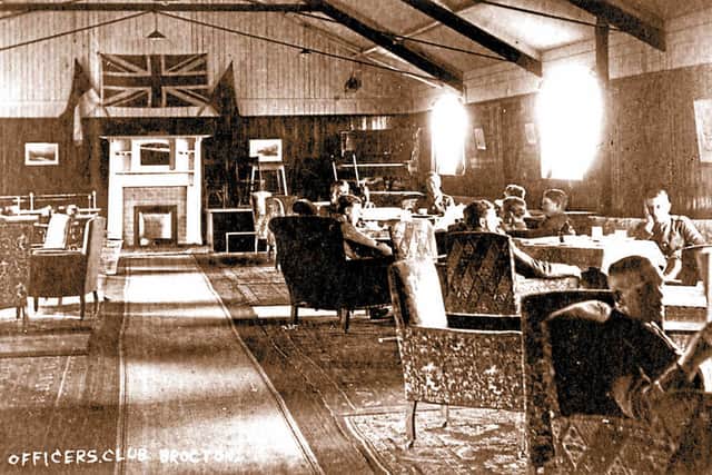 Inside the Officers Club at Brocton Camp – the base where the historic and unique work was created by soldiers