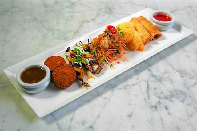 The Asian platter lacked a real hit of flavour