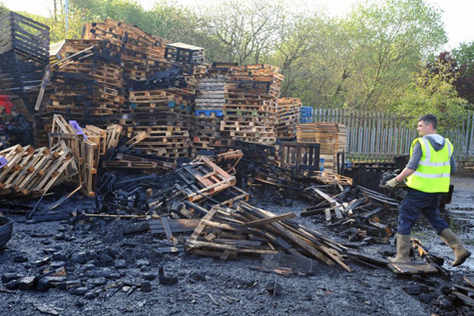 Thousands of pallets destroyed in two fires