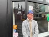 Adrian Walker, co-owner of Scabby Oss Cafe on King Street, Darlaston, March 2026