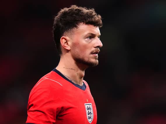 England’s Ben White during the international friendly against Uruguay at Wembley