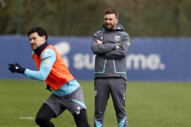 James Morrison overseeing training this week. (Photo by Adam Fradgley/West Bromwich Albion FC via Getty Images)