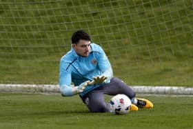 Max O’Leary in training for the Baggies during the international break. He is contention to return. (Photo by Adam Fradgley/West Bromwich Albion FC via Getty Images)
