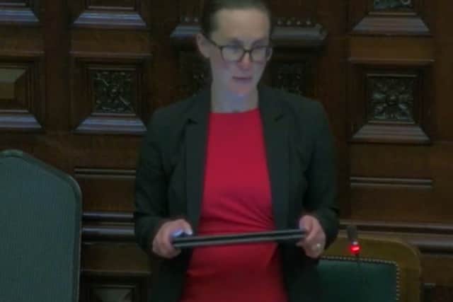 Birmingham councillor Katherine Iroh at the meeting on Tuesday, March 24