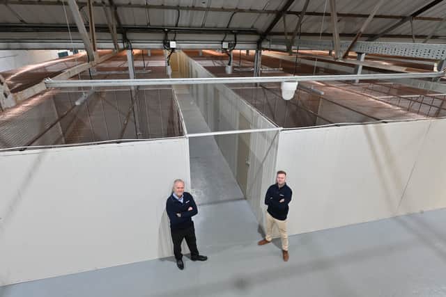 MD Guy Perry and his son Steve Perry in the storage area of The Workstore which has been set up in the old A. Perry factory unit