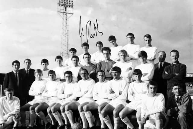 Alan Harris, seated, far left, in a team photo for Wellington Town in the late 1960s
