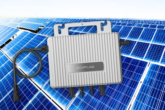 The EcoFlow Stream 800W microinverter pairs with solar panels to convert generated energy into usable power for your home