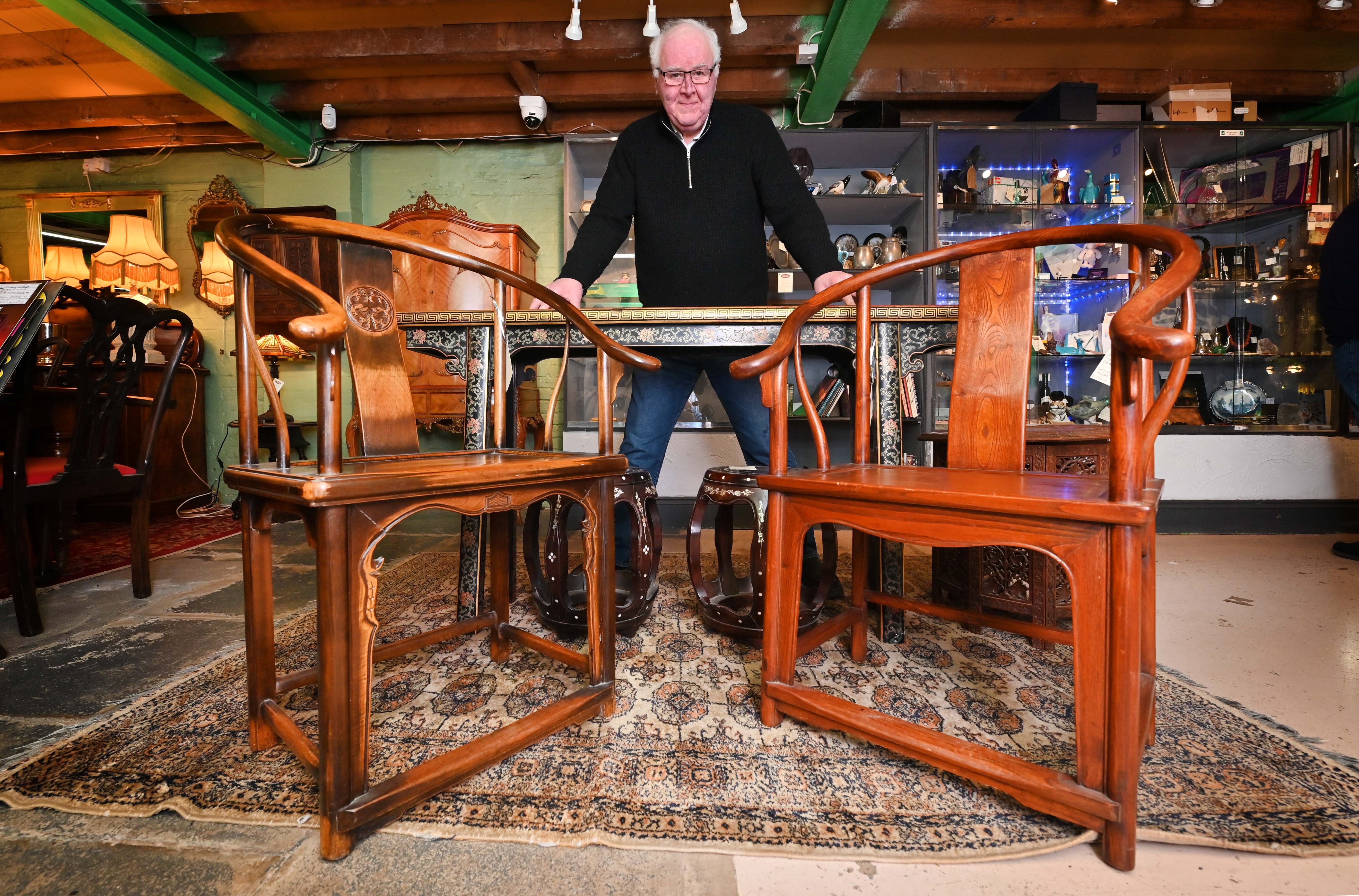 Historic Chinese chairs up for grabs at antiques centre