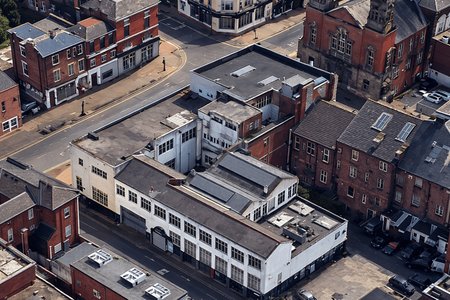 Aerial view of 78 Darlington Street, Wolverhampton