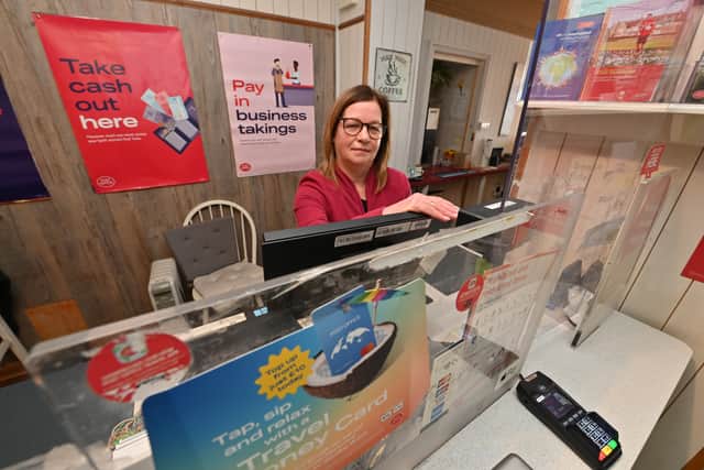 Love Your Neighbourhood visits Coven.  Lisa Ward of Coven Post Office.