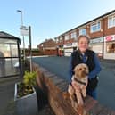 Love Your Neighbourhood visits Coven.  Long term resident: Sarah Payton with dog