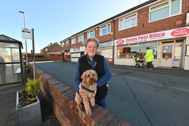 Love Your Neighbourhood visits Coven.  Long term resident: Sarah Payton with dog Toby.
