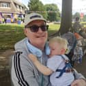 Darren White with his son Daniel