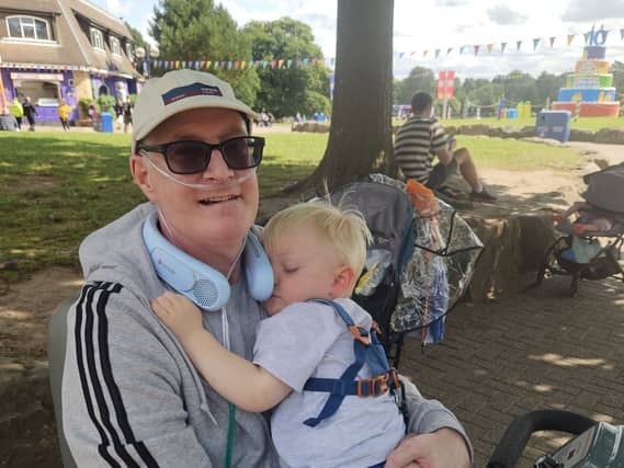 Darren White with his son Daniel