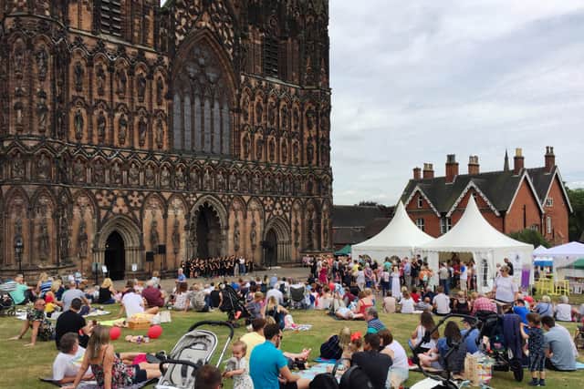 The festival offers an opportunity for people to enjoy the sights and sounds of Lichfield
