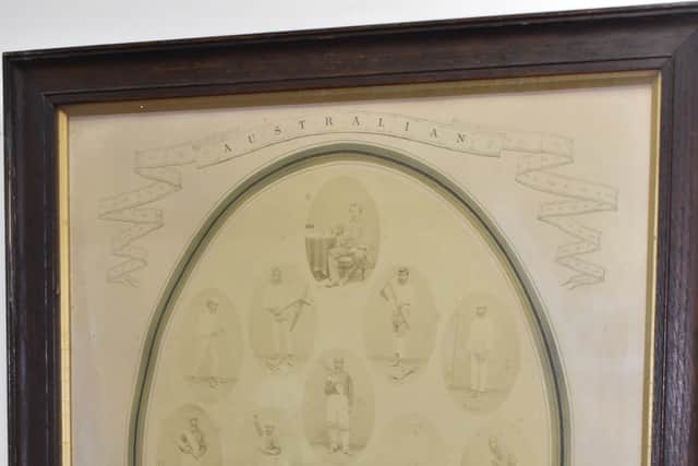 The souvenir poster was used to promote the 1868 cricket tour