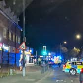 The incident scene in Upper Church Lane and High Street, Tipton on April 9, 2026.