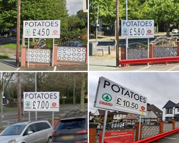 Potato prices at the Lanesfield Post Office have grown
