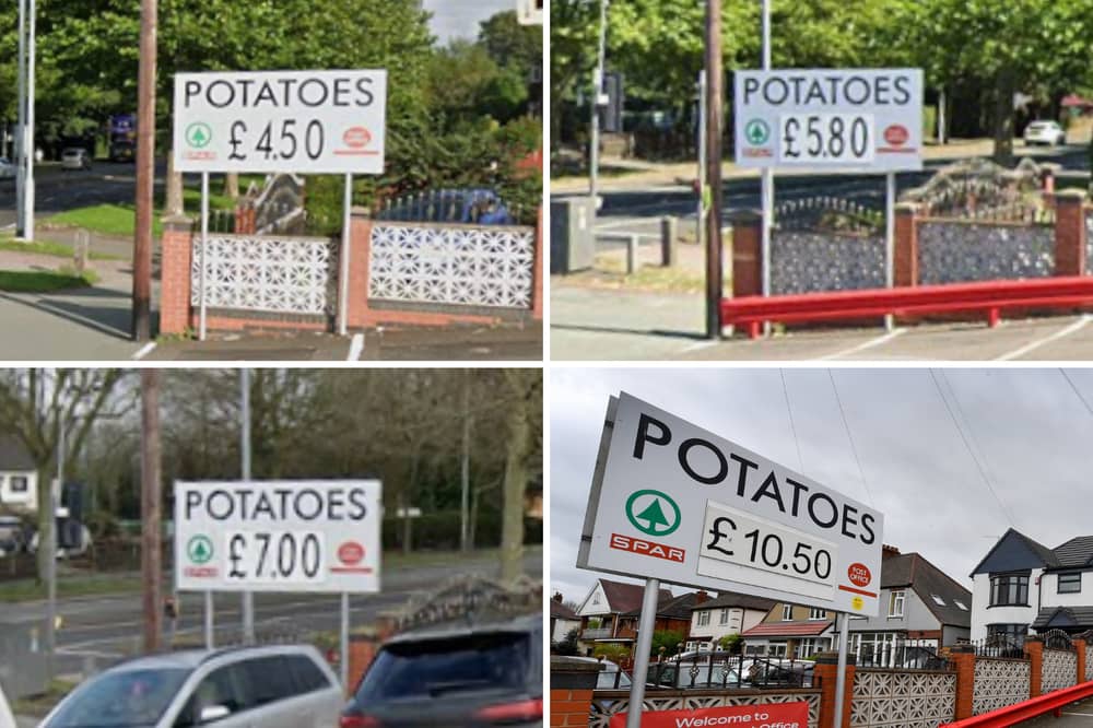 Potato prices at the Lanesfield Post Office have grown
